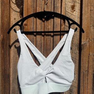 Fabletics White Cross-Back Sports Bra